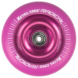 RPINK100PINK, Rueda de 100mm RADICAL fluorescent goma rosa y nucleo rosa Metal Core
