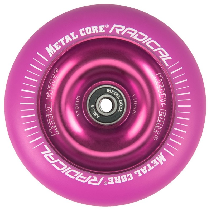RPINK110PINK, Rueda de 110mm RADICAL fluorescent goma rosa y nucleo rosa Metal Core RPINK110PINK, Rueda de 110mm RADICAL fluorescent goma rosa y nucleo rosa Metal Core