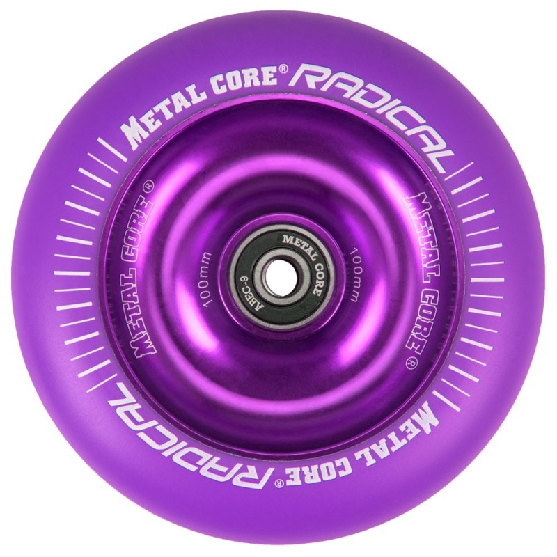 RVI110VI, Rueda de 110mm RADICAL fluorescent goma violeta y nucleo violeta Metal Core RVI110VI, Rueda de 110mm RADICAL fluorescent goma violeta y nucleo violeta Metal Core