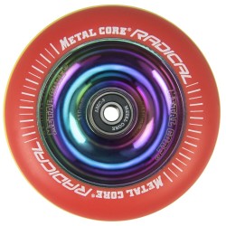 RGYR110RW, Rueda de 110mm RADICAL fluorescent goma rasta y nucleo rainbow Metal Core