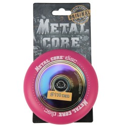 DISC100PINK, Rueda DISC de 100mm  goma rosa y nucleo disco rainbow Metal Core