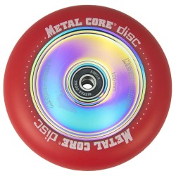 DISC100RED, Rueda DISC de 100mm  goma roja y nucleo disco rainbow Metal Core