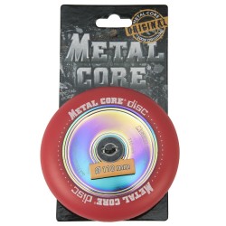DISC100RED, Rueda DISC de 100mm  goma roja y nucleo disco rainbow Metal Core