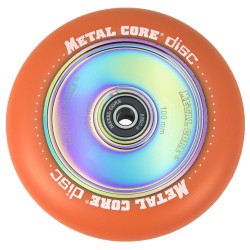 DISC100OR, Rueda DISC de 100mm  goma naranja y nucleo disco rainbow Metal Core