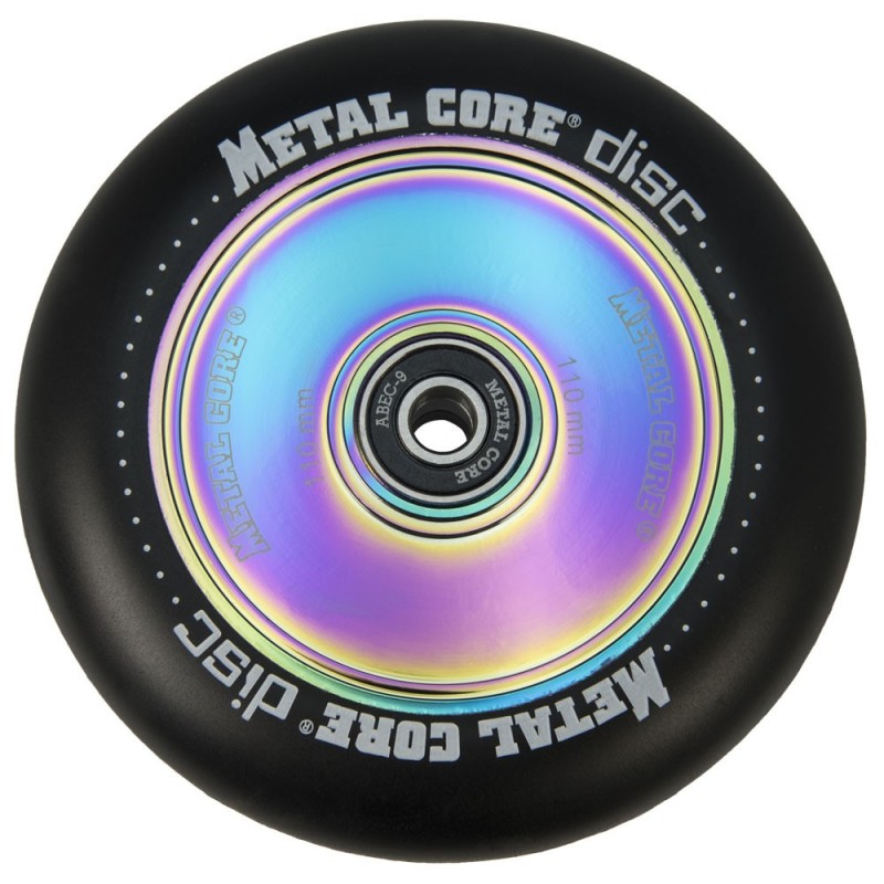 DISC110BL, Rueda DISC de 110mm goma negra y nucleo disco rainbow Metal Core DISC110BL, Rueda DISC de 110mm goma negra y nucleo disco rainbow Metal Core