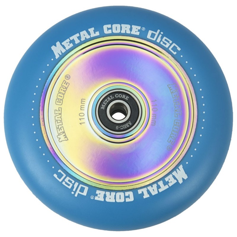 DISC110BLUE, Rueda DISC de 110mm goma azul y nucleo disco rainbow Metal Core DISC110BLUE, Rueda DISC de 110mm goma azul y nucleo disco rainbow Metal Core