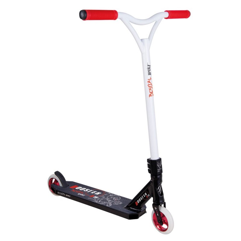 BOOSTER B16 Pro Scooter Manillar blanco y tabla negra de Bestial Wolf BOOSTER B16 Pro Scooter Manillar blanco y tabla negra de Bestial Wolf