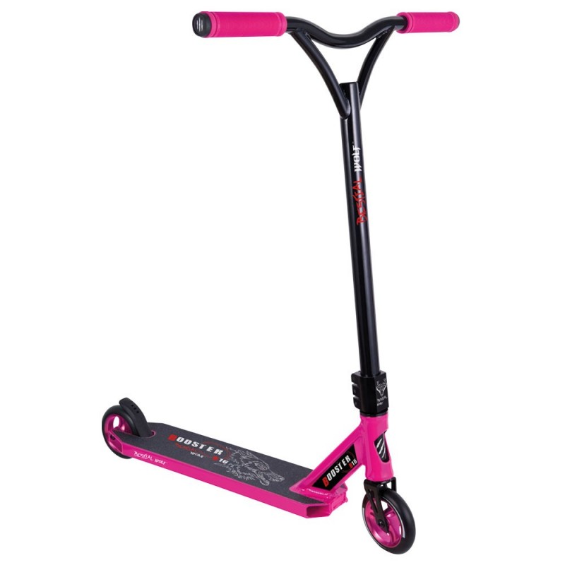 BOOSTER B16 Scooter Pro Manillar negro y Tabla rosa, de Bestial Wolf BOOSTER B16 Scooter Pro Manillar negro y Tabla rosa, de Bestial Wolf