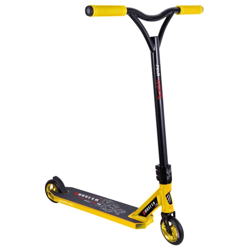 BOOSTER B16 Scooter Pro Manillar negro y Tabla amarilla, de Bestial Wolf BOOSTER B16 Scooter Pro Manillar negro y Tabla amarilla, de Bestial Wolf