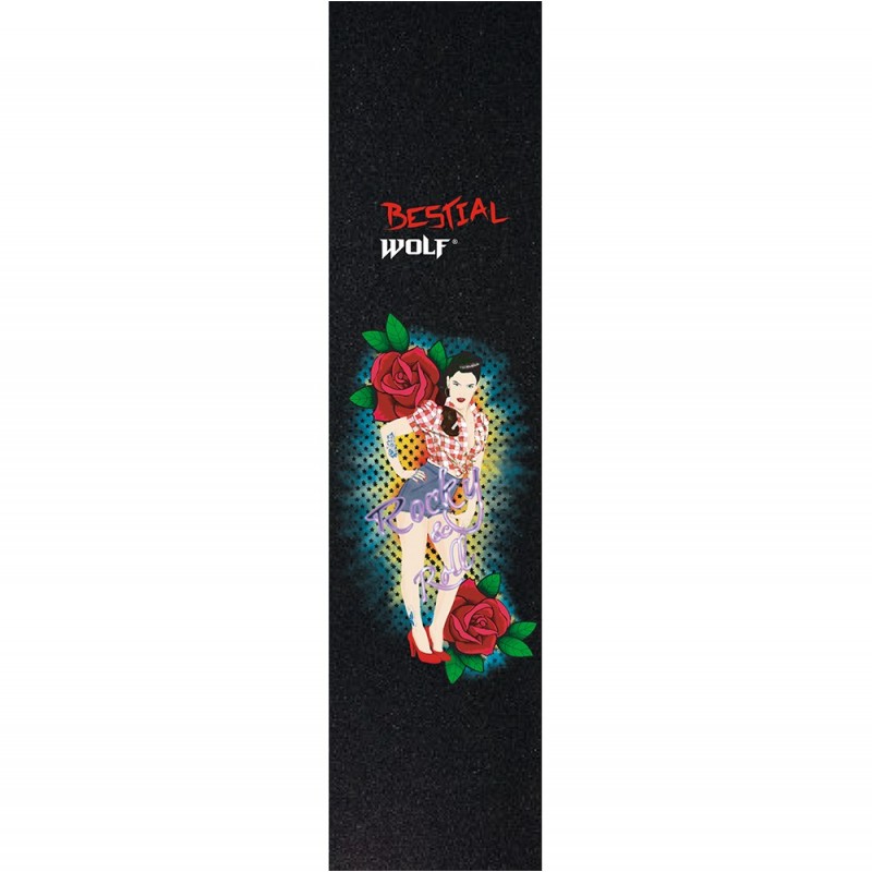 Lija personalizada Bestial Wolf para scooter con diseño Pin-up Lija personalizada Bestial Wolf para scooter con diseño Pin-up