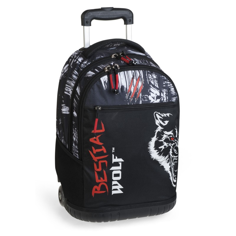 Mochila escolar doble con carrito integrado BESTIAL WOLF 2018 Mochila escolar doble con carrito integrado BESTIAL WOLF 2018