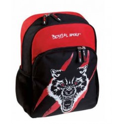 School Backpack Bestial Wolf