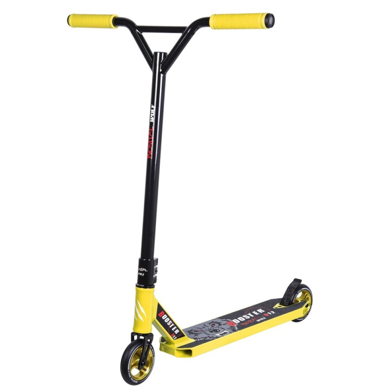 Nuevo Scooter Pro Bestial Wolf BOOSTER B12 manillar negro tabla amarillo Nuevo Scooter Pro Bestial Wolf BOOSTER B12 manillar negro tabla amarillo