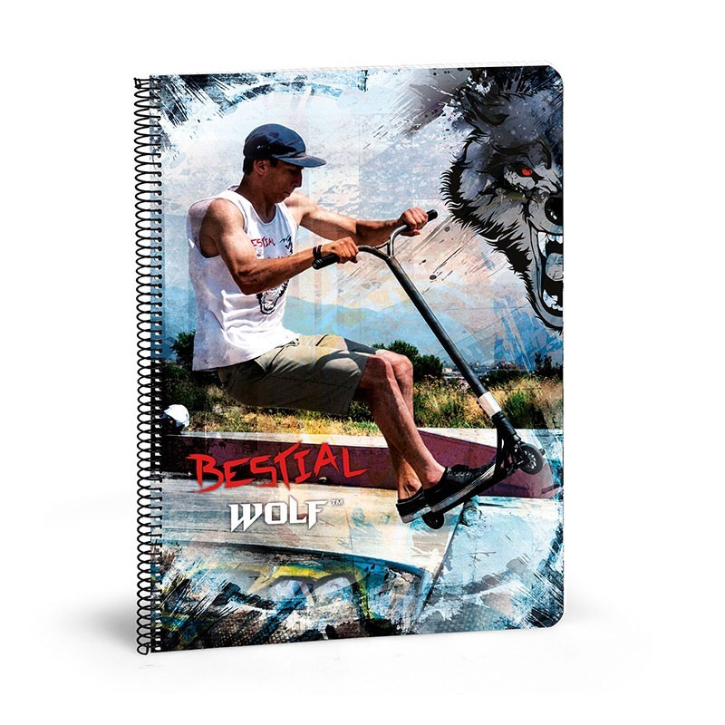 Libreta A4 80 cuadriculada BESTIAL WOLF Libreta A4 80 cuadriculada BESTIAL WOLF