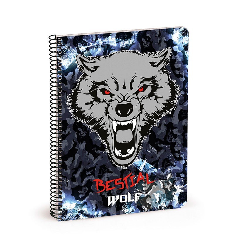 Libreta a5 80 cuadriculada BESTIAL WOLF Libreta a5 80 cuadriculada BESTIAL WOLF