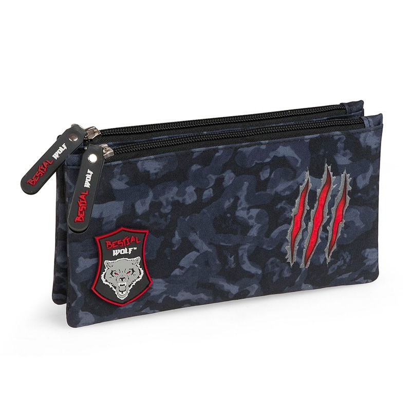 Estuche escolar triple BESTIAL WOLF Estuche escolar triple BESTIAL WOLF
